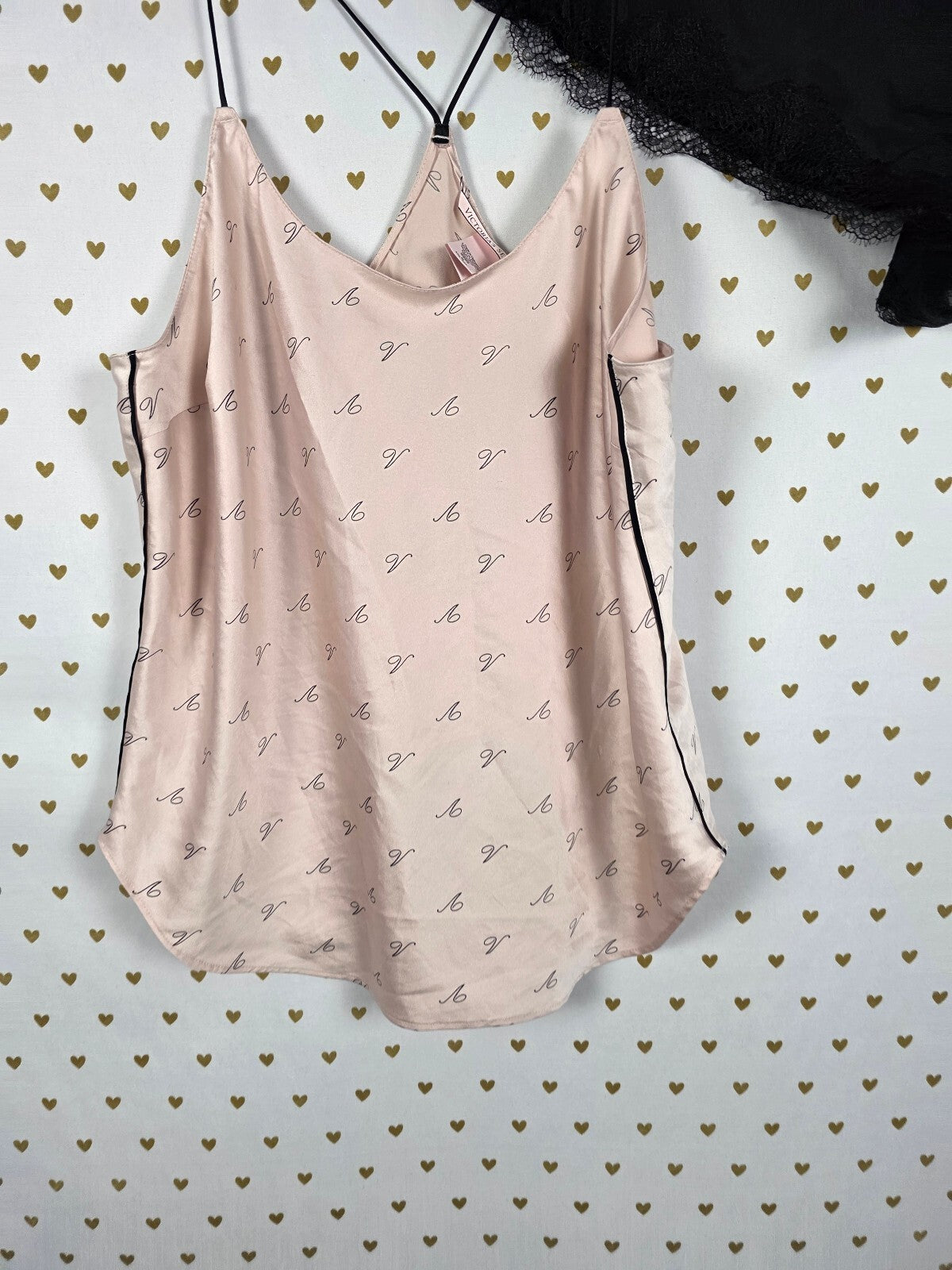 Victorias Secret Sleep SET 2pc Outfit Pajama Satin Tank Top Shorts Medium