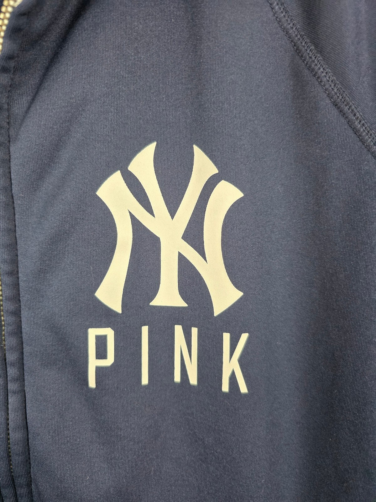Victoria's Secret PINK New York Yankees MLB Full Zip Track Jacket Navy L