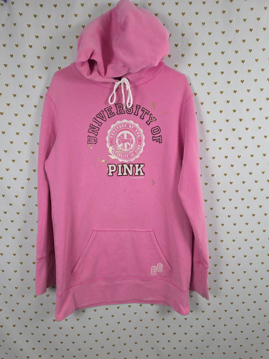 Victorias Secret PINK University Vintage Y2k Hooded Sweater Dress medium