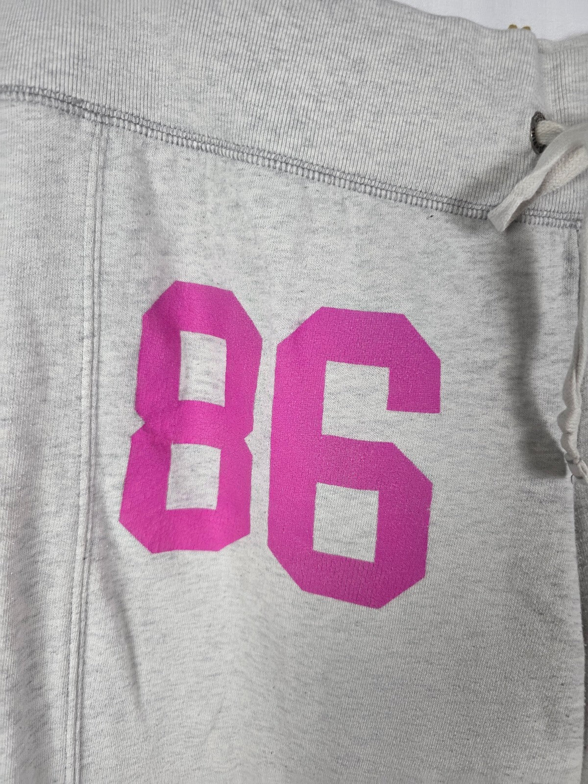 Victorias Secret PINK 86 embroidered Vintage Logo Butt Sweats Sweatpants LARGE