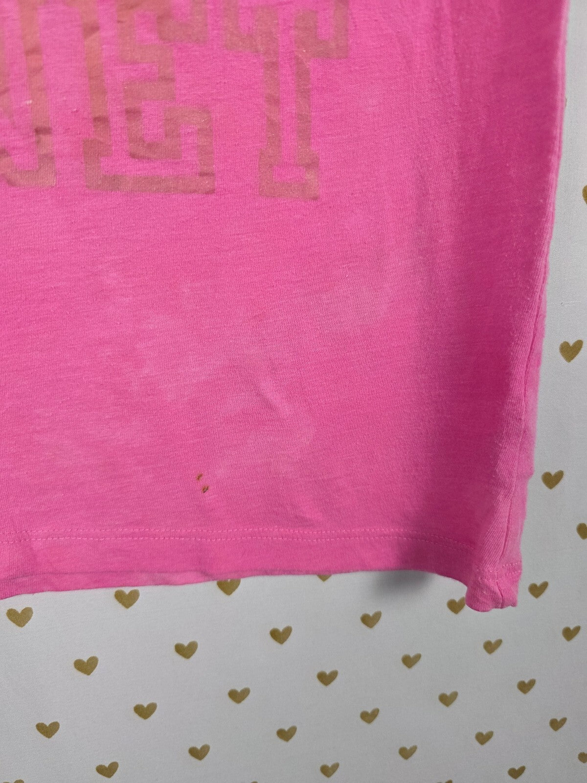 Victorias Secret PINK Vintage warm My Heart not my Planet Y2k Tee shirt Large
