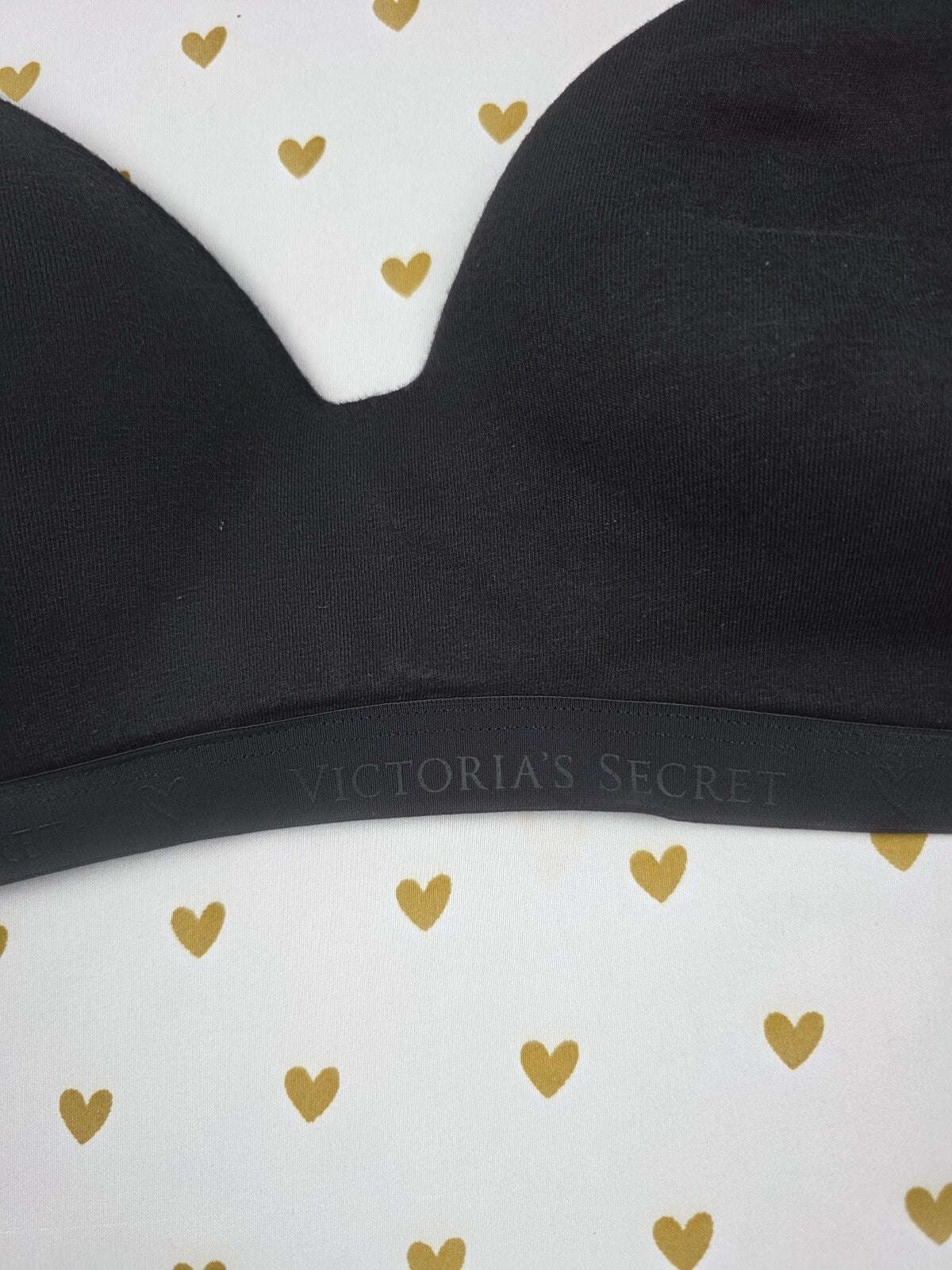 Victorias Secret Black T shirt Lightly Lined Wireless No Wire Bra 36C
