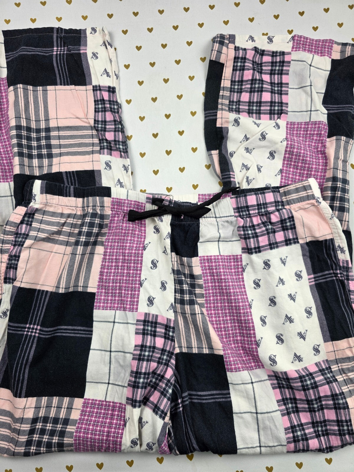 Victorias Secret Patchwork XL Sleep Pants Pajama PJ Bottoms