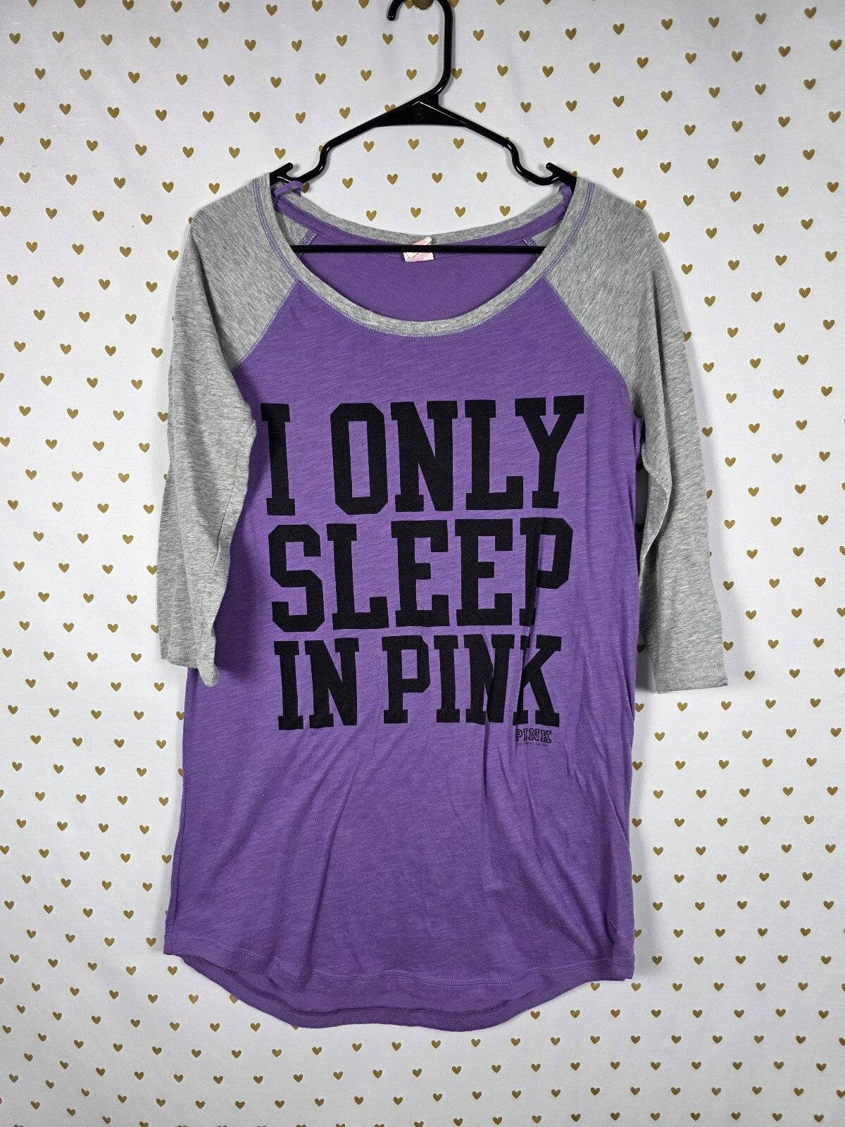 Victorias Secret I only sleep In Pink Nightgown Sleep Shirt Pajama Small