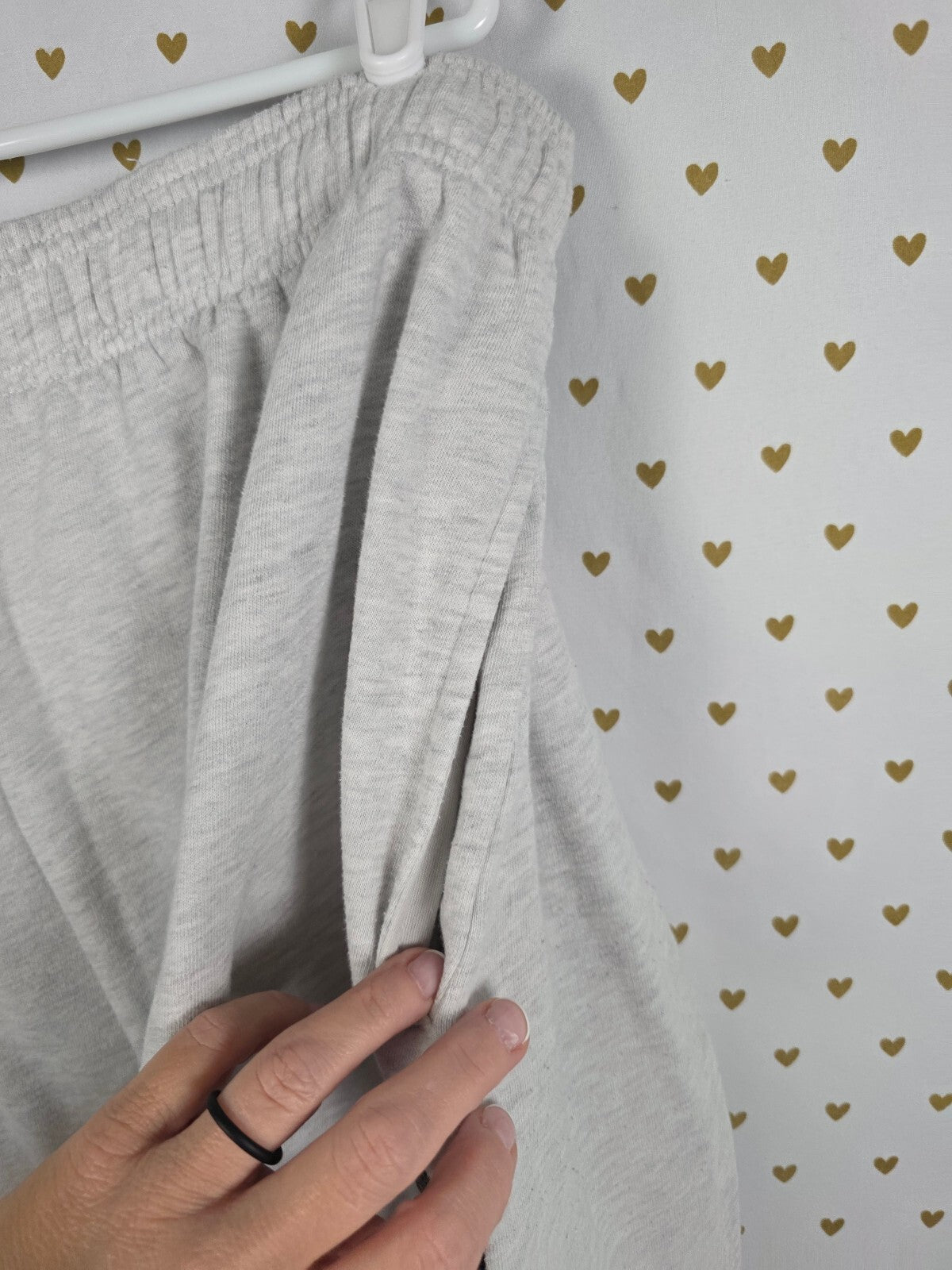 Victorias Secret PINK Campus Originals Sweats Sweatpants BLING Heart 2XL XXL