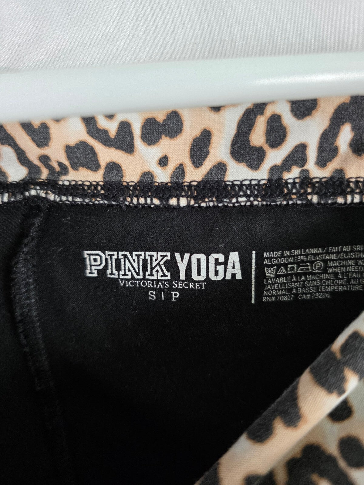 Victorias Secret PINK Leopard Cheetah Ankle Skinny Foldover Yoga Pants Y2k SMALL