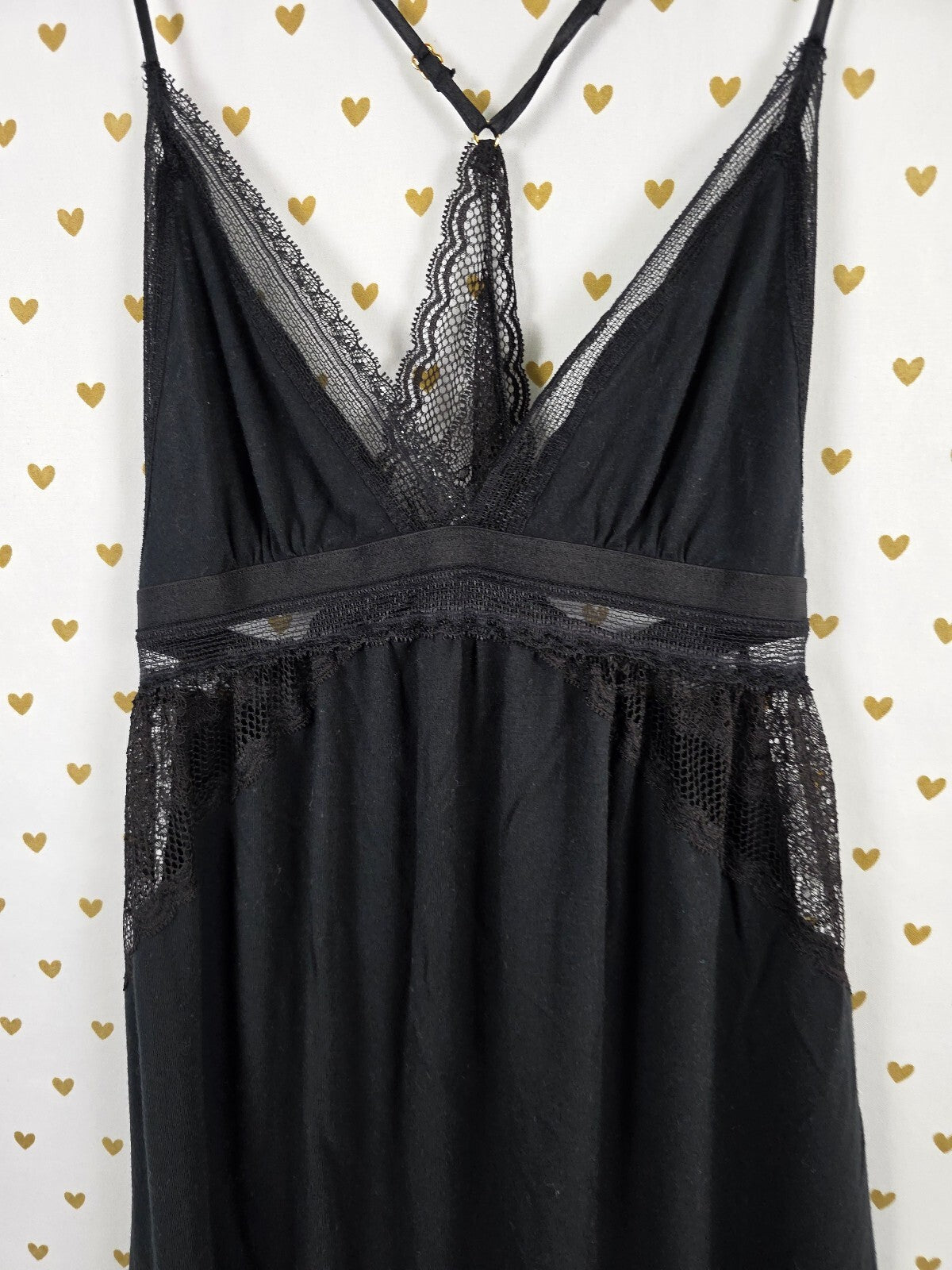 Victorias Secret Super Soft Black Racerback Nightie Lingerie Slip Dress Small