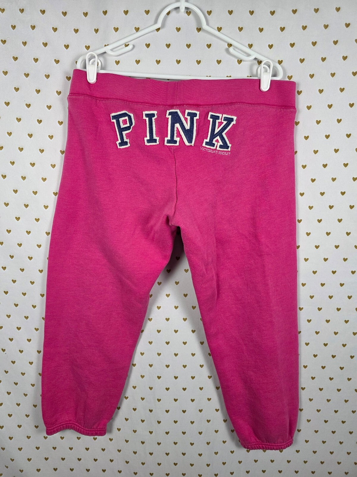 Victorias Secret PINK Vintage y2l Logo Butt Unversity Sweats Sweatpants LARGE