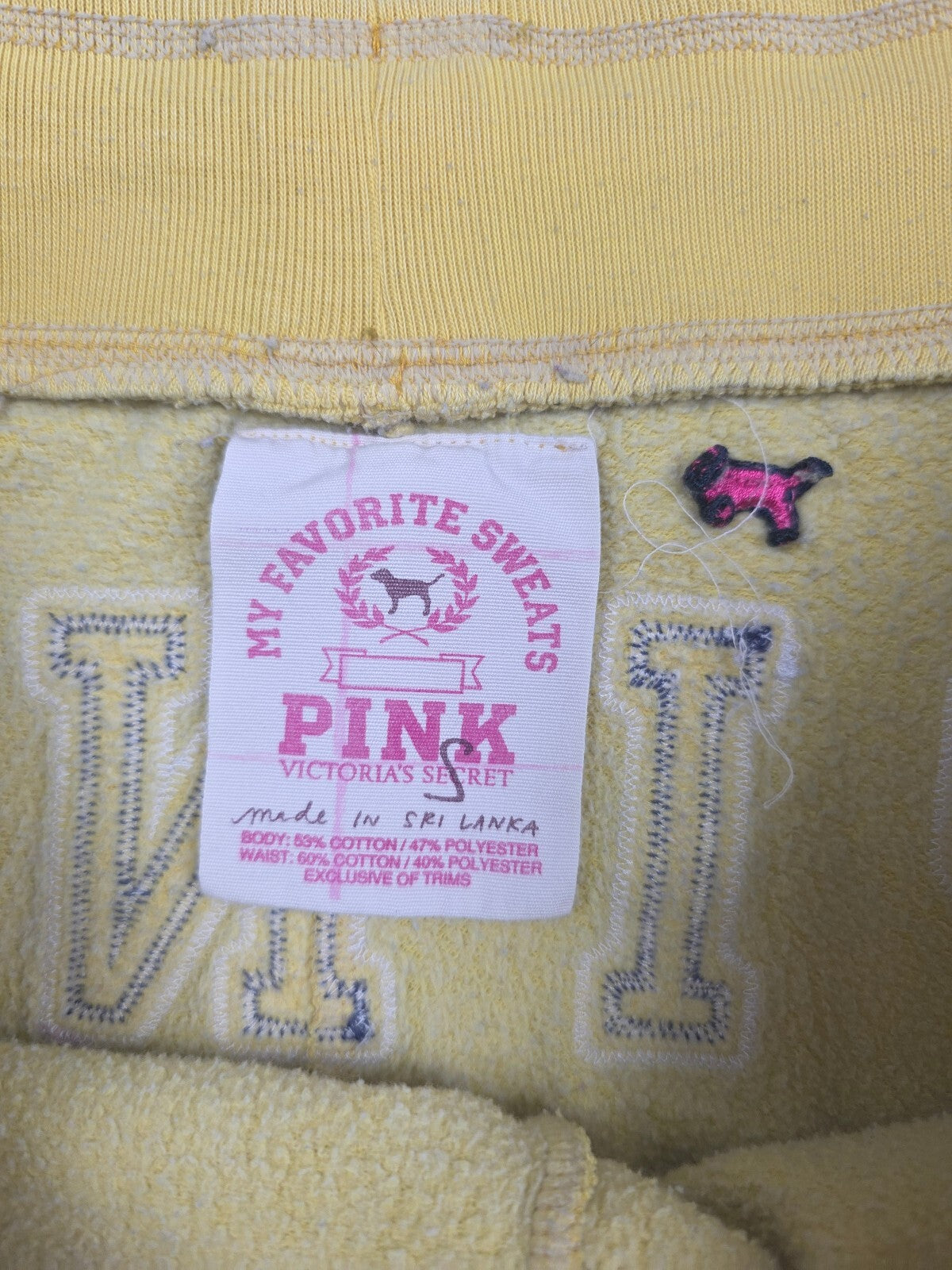 Victorias Secret PINK Vintage Logo butt Smile Sweat Shorts Y2k Small