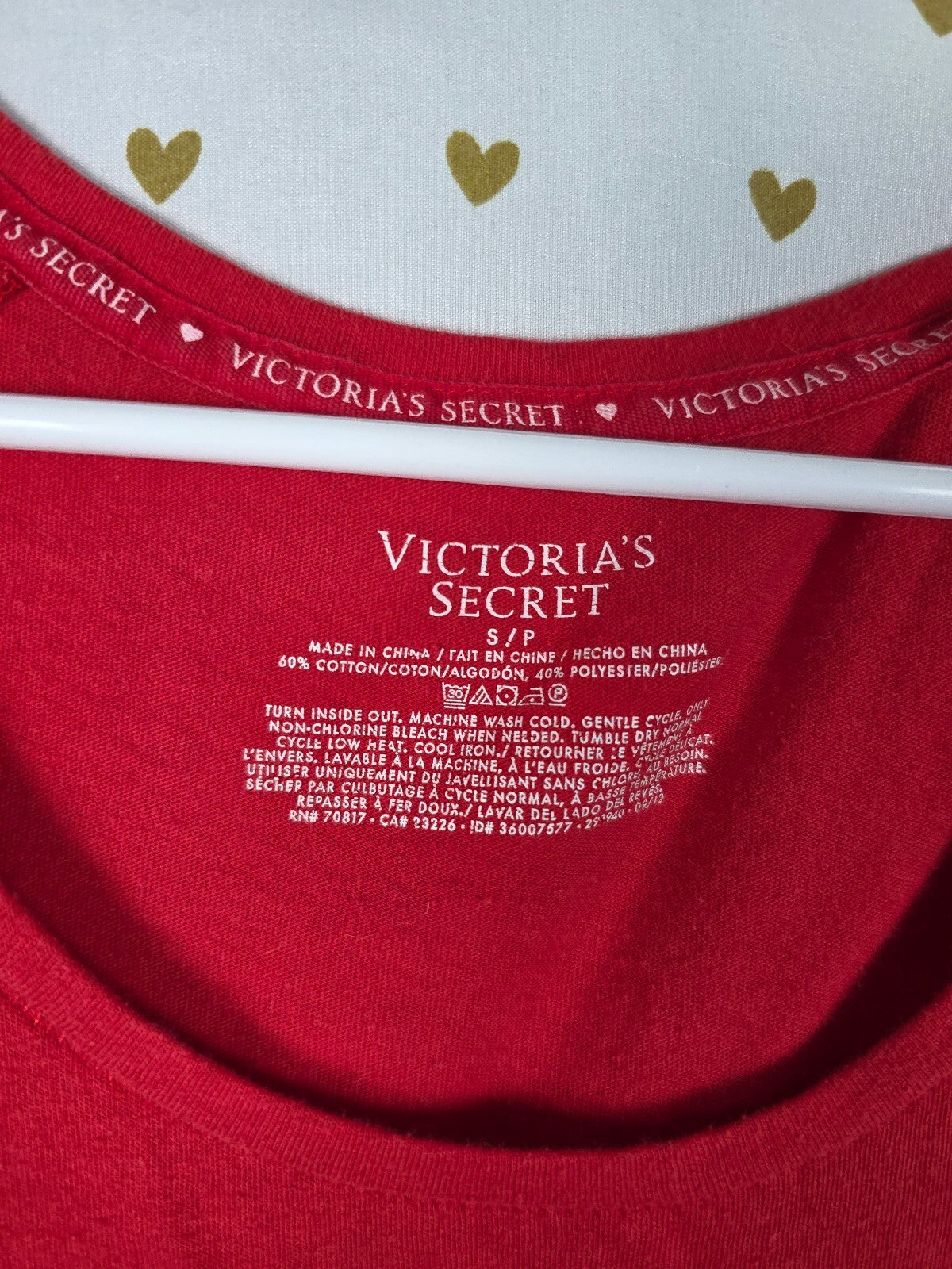 Victorias Secret Red Bling Logo Nightgown Sleep Shirt pajama Dress Small