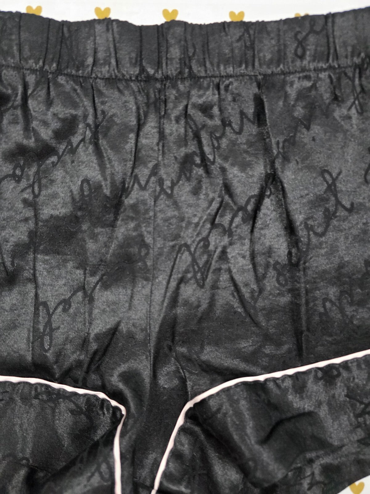 Victorias Secret Black Satin XS Sleep Shorts Boxers Pajama Bottoms