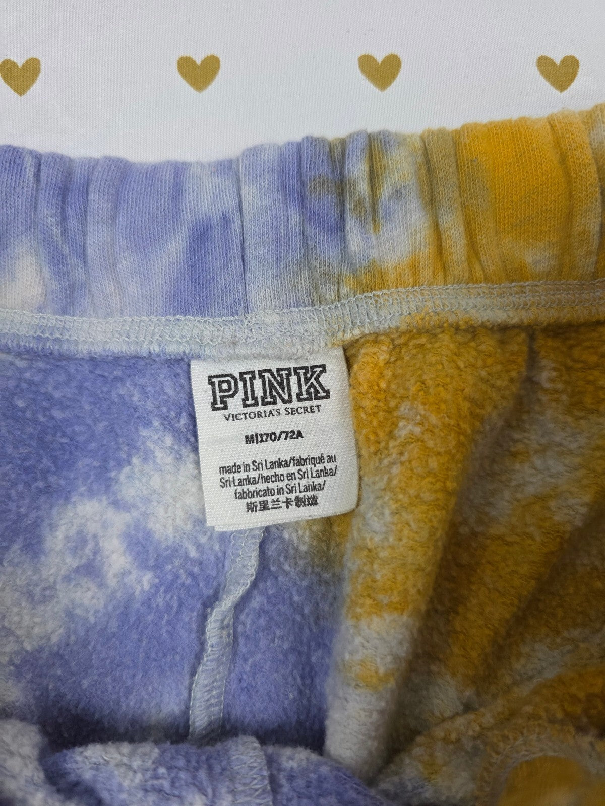 Victorias Secret PINK Tye Dye Logo Sweat shorts MEDIUM
