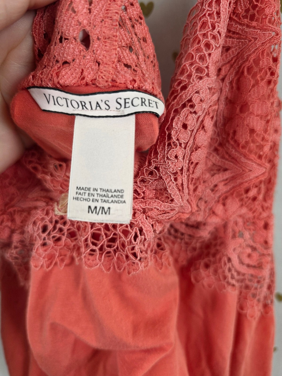 Victorias Secret Soft Orange Racerback Nightie Nightgown Sleep Dress Lingerie M