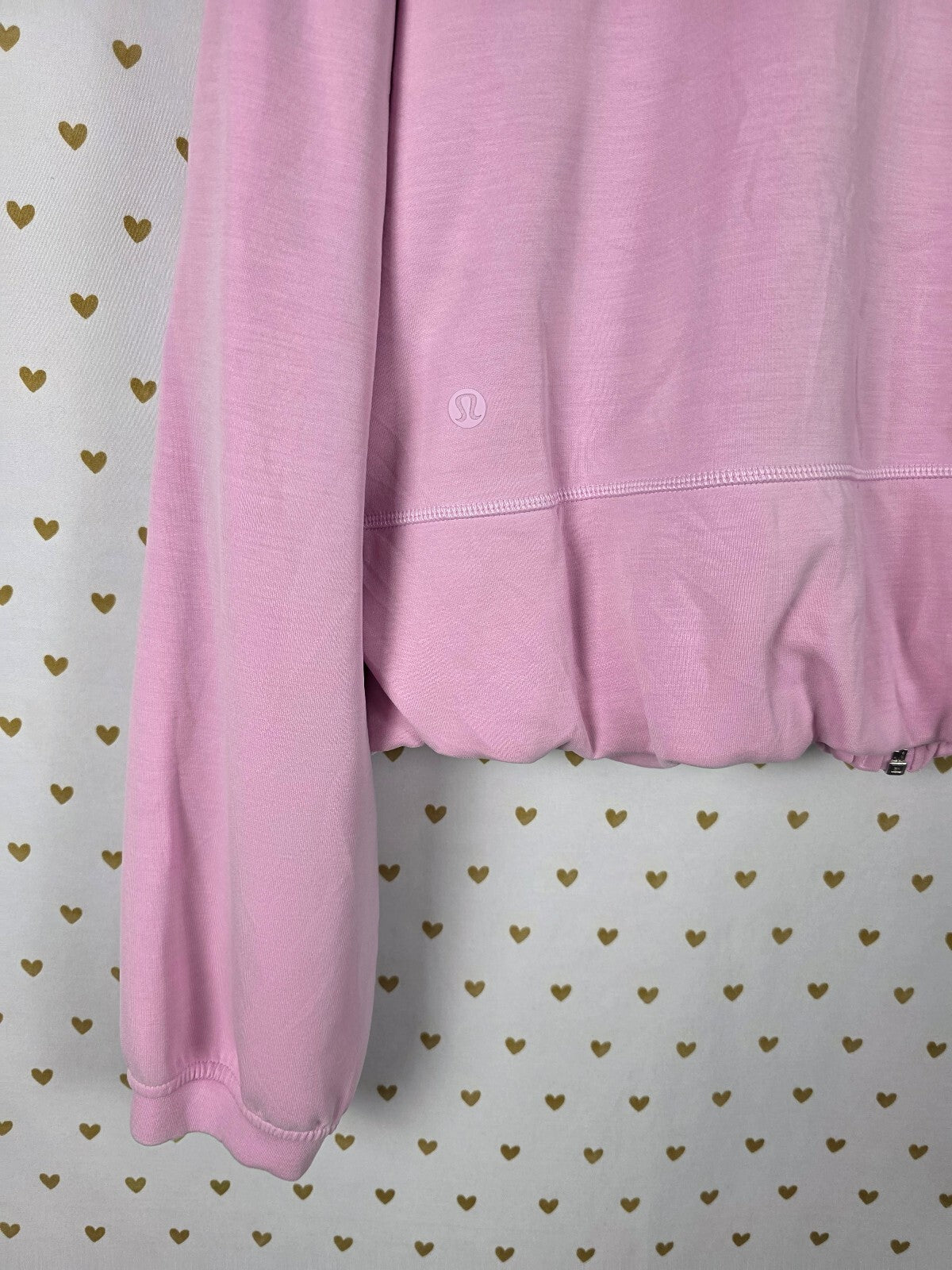 Lululemon Scuba Oversized Full Zip Cropped Hoodie Pink Size 8
