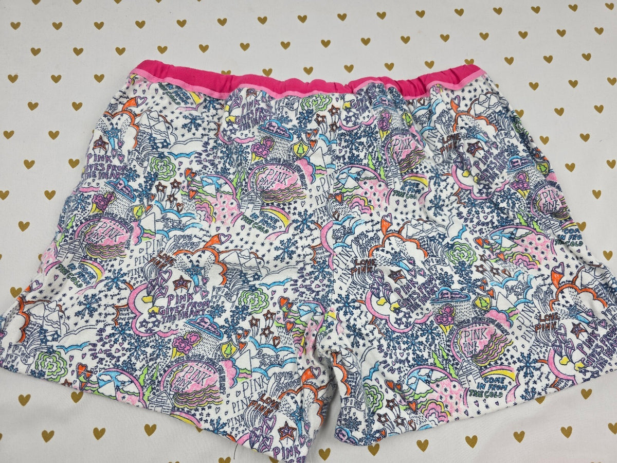 Victorias Secret PINK Vintage Tie Front Y2k S Sleep Shorts Boxers Pajama Bottoms