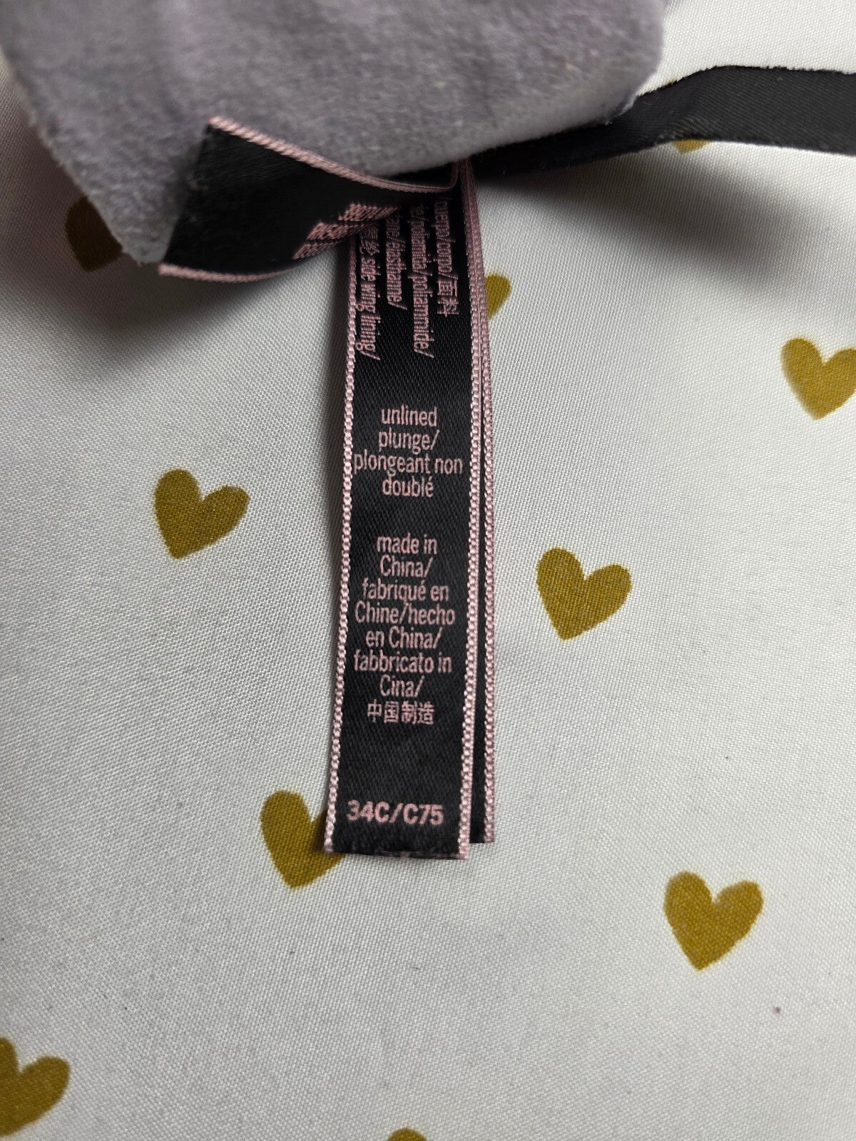 Victorias Secret Unlined Caged Strappy Sheer Plunge Bra 34C
