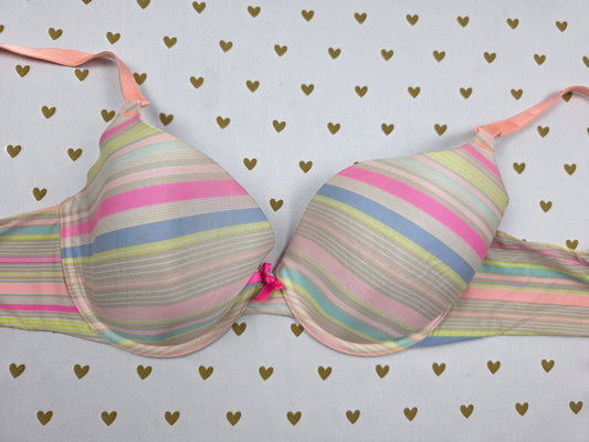Victorias Secret striped 34D Demi Balconette Bra
