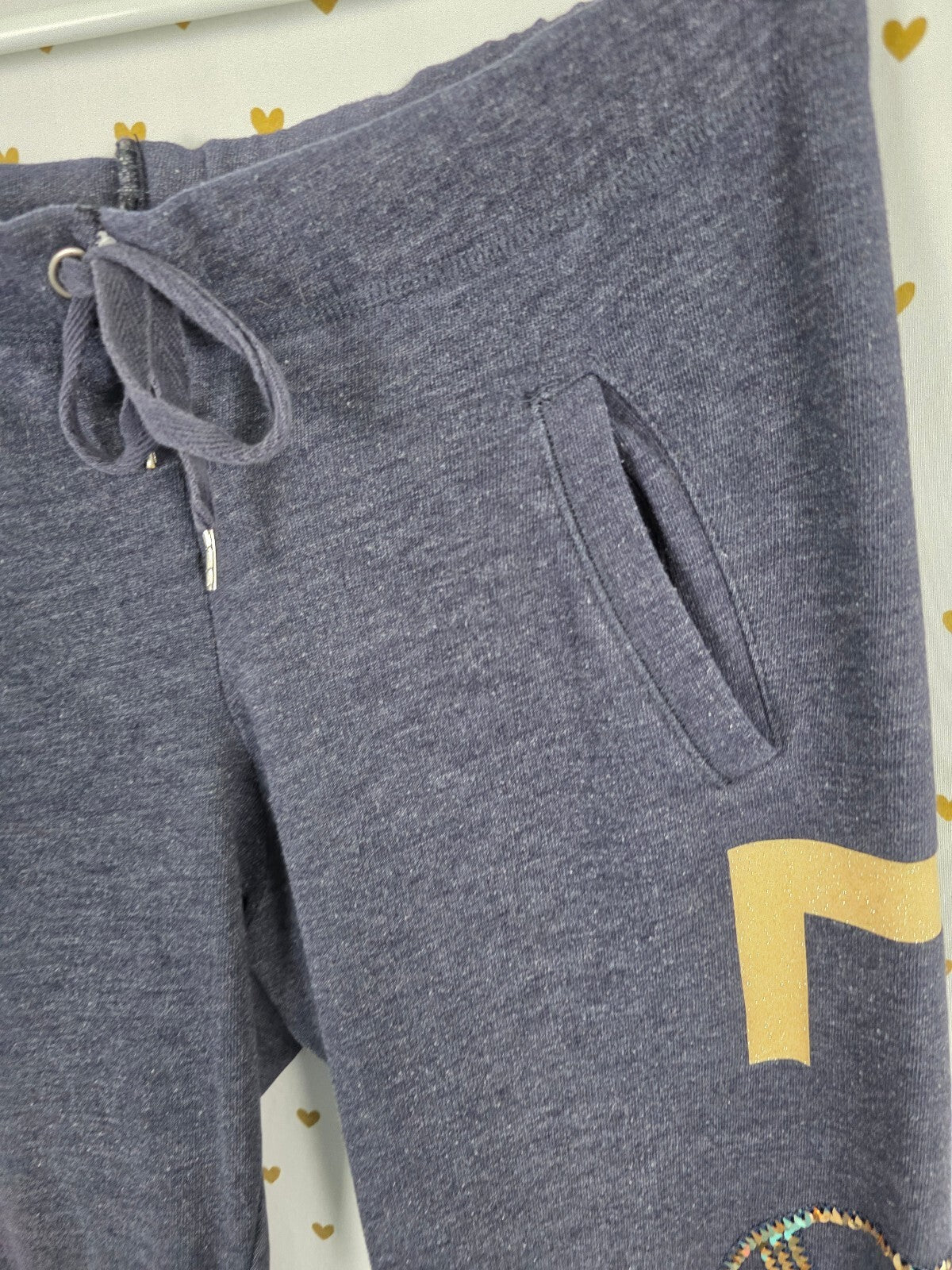 Victoria's Secret VS LOVE ANGELS Sequin Bling Hoodie Sweatpants Matching Set M