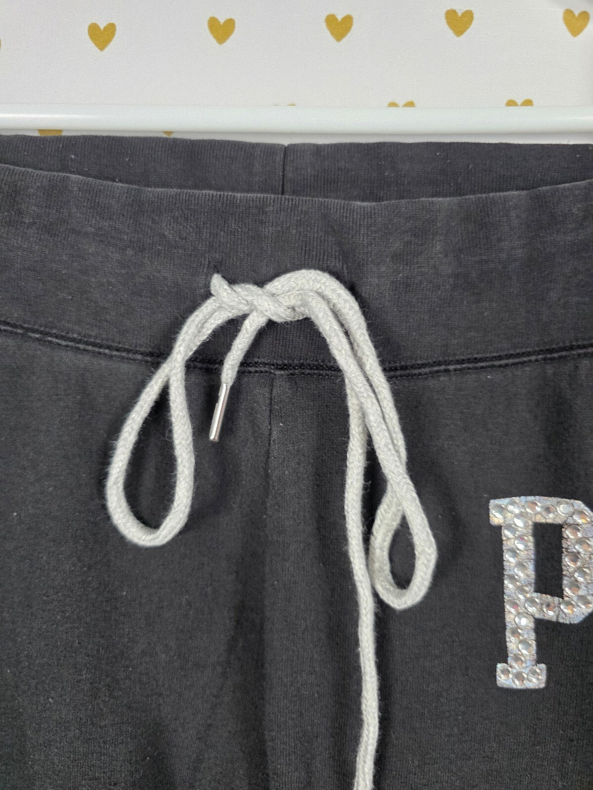 Victorias Secret PINK Bling Studded Small Tapered Sweats Sweatpants
