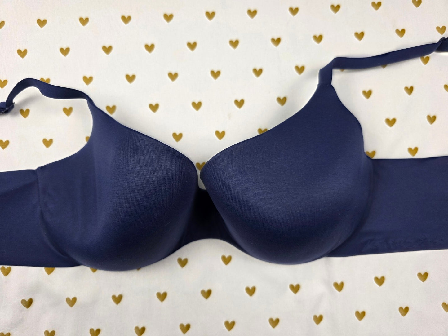 Victorias Secret Blue Lined Demi Super Soft Stretch Bra 36C