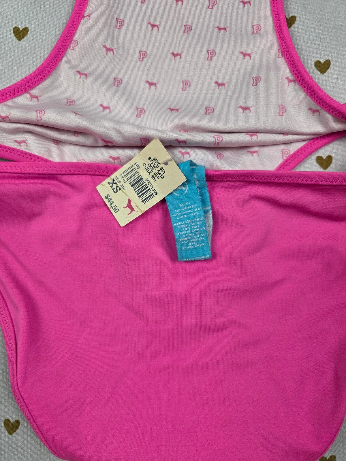 RARE VINTAGE Victoria's Secret PINK MONOKINI Cutout One Piece Swimsuit XS NEW