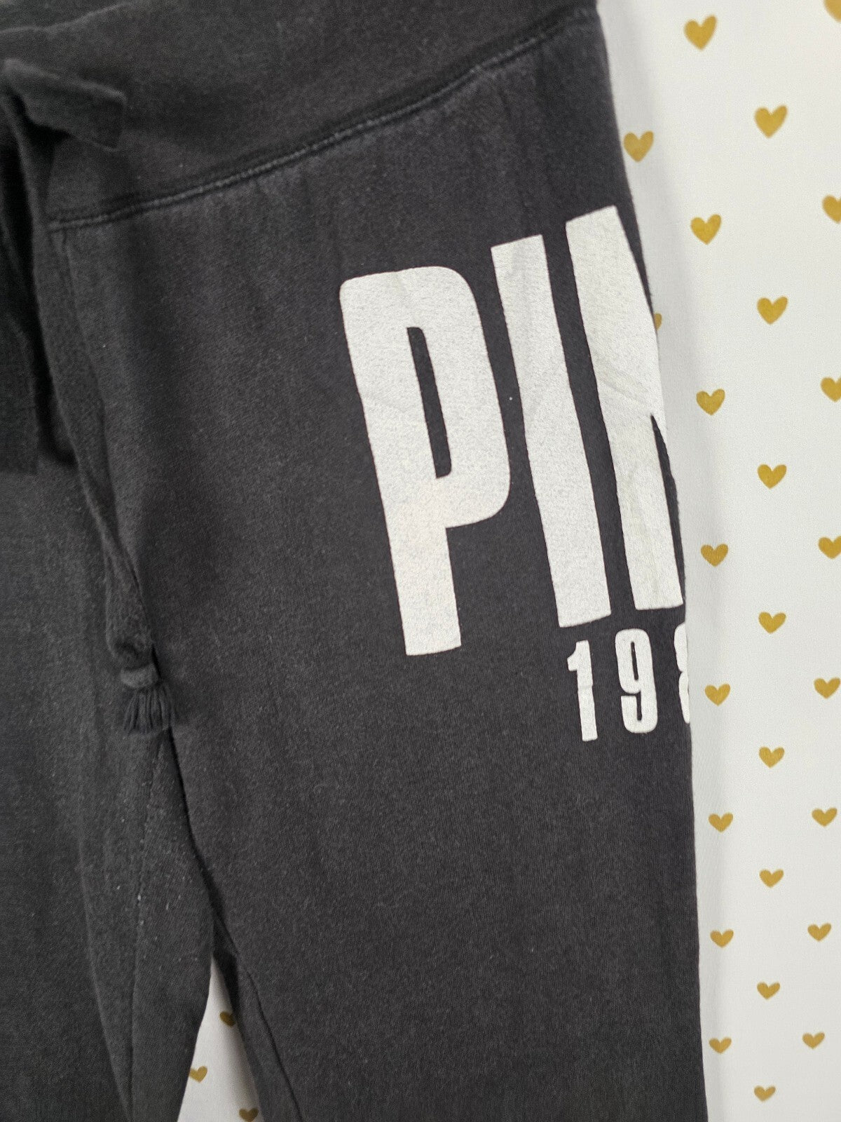Victorias Secret PINK Small Raw Hem Sweats Logo Flare