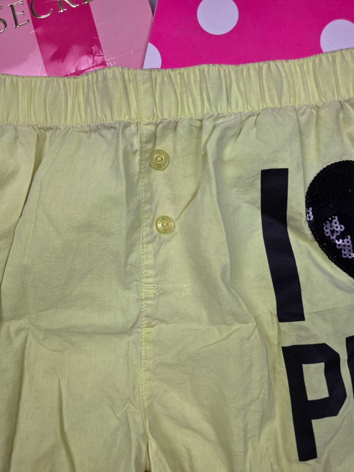 Victorias Secret PINK Neon Y2k Vintage Bling Sleep Shorts Boxers Pajama Bottoms
