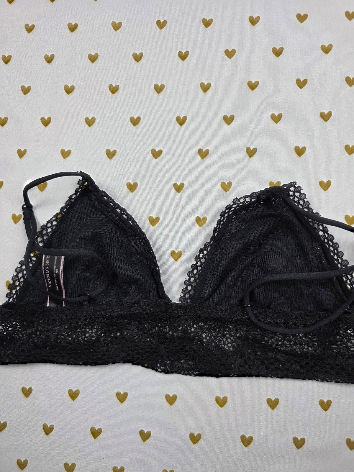 Victorias Secret Black Lace Small Bralette Bra Top Tank