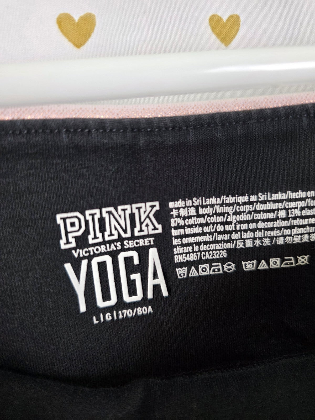 Victorias Secret PINK Bling Logo Slouchy Tee Shirt Sequined Yoga Pants SET Large