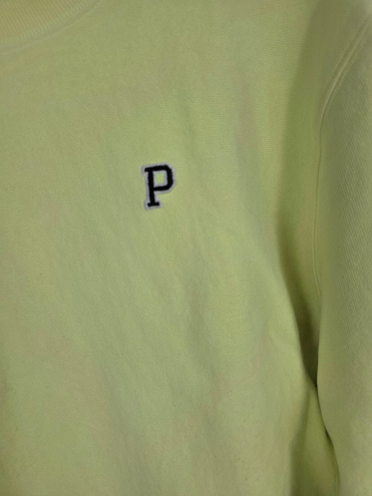 Victorias Secret Pink Neon Cropped Tie waist Sweater Crew Small