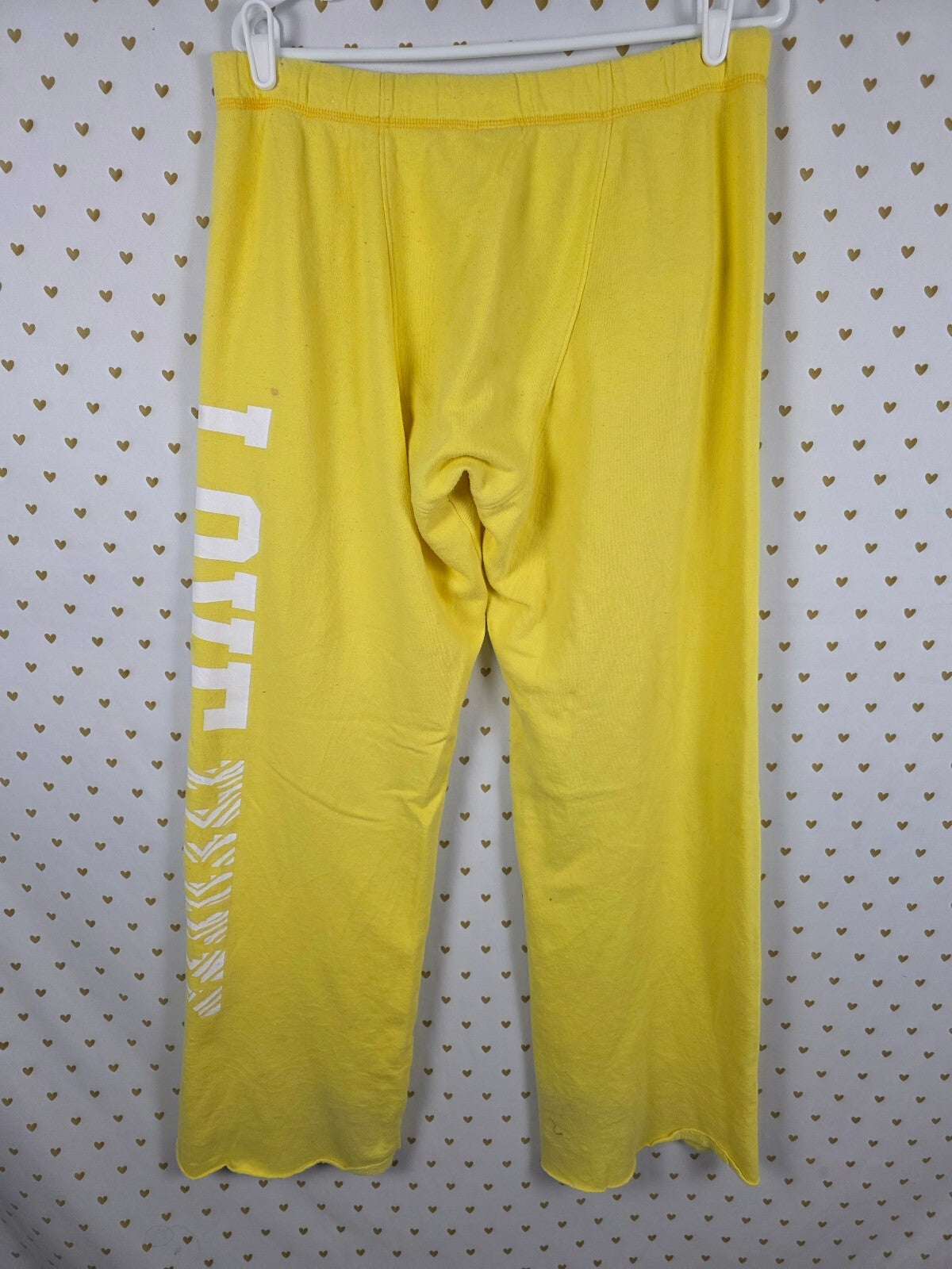 Victorias Secret PINK Vintage Y2k Yellow Zebra Flare Sweats Sweatpants Small