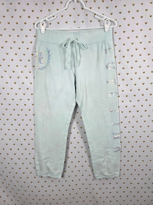 Victorias Secret PINK Mermaid Bling Mint Sweats Sweatpants Small