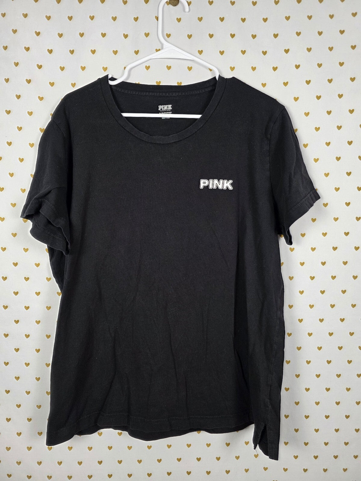 Victorias Secret PINK Collectors Palm Tee shirt Black XL