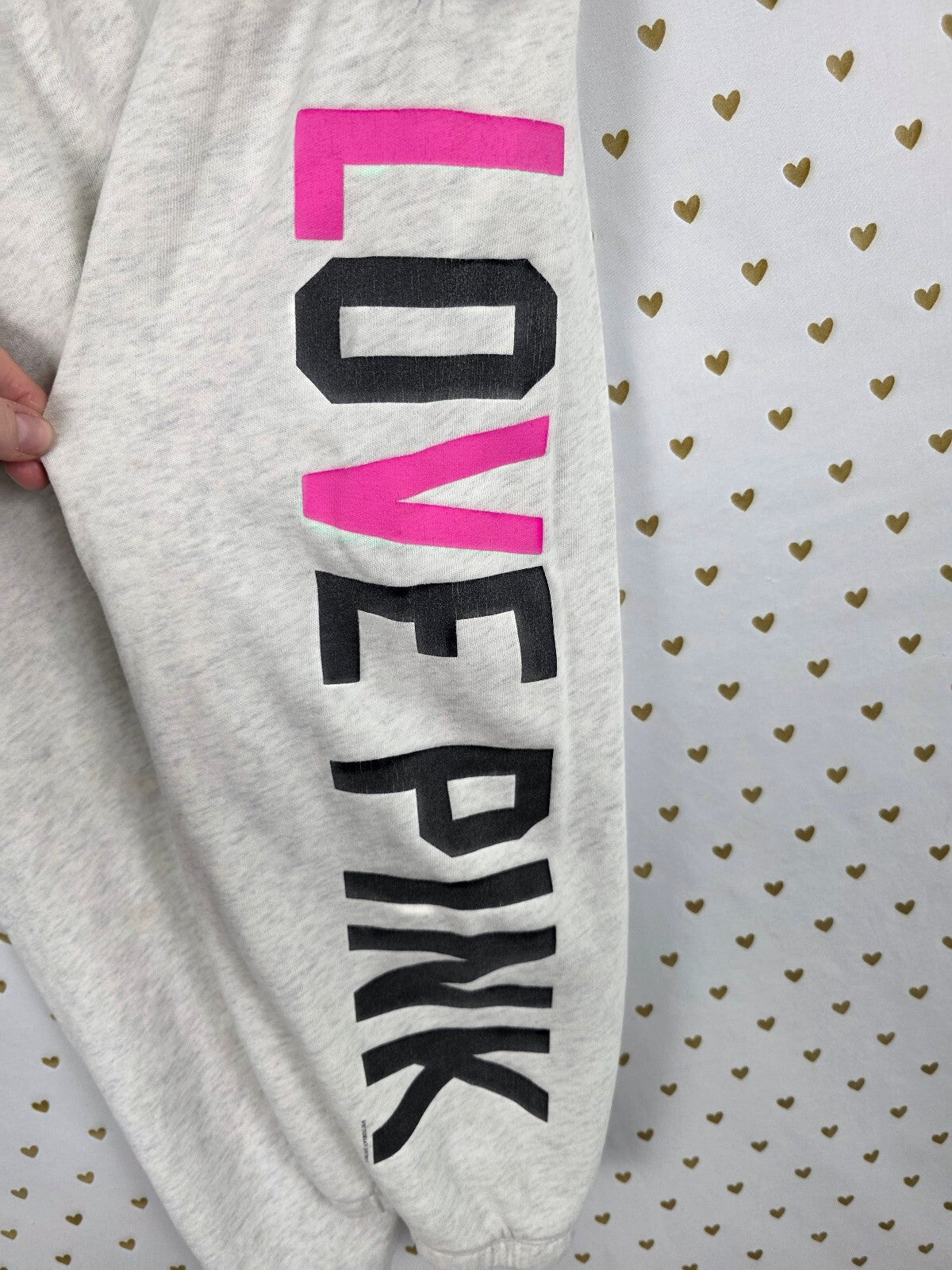 Victorias Secret PINK Vintage Y2k LOVE Cropped Capri Sweats Sweatpants MEDIUM