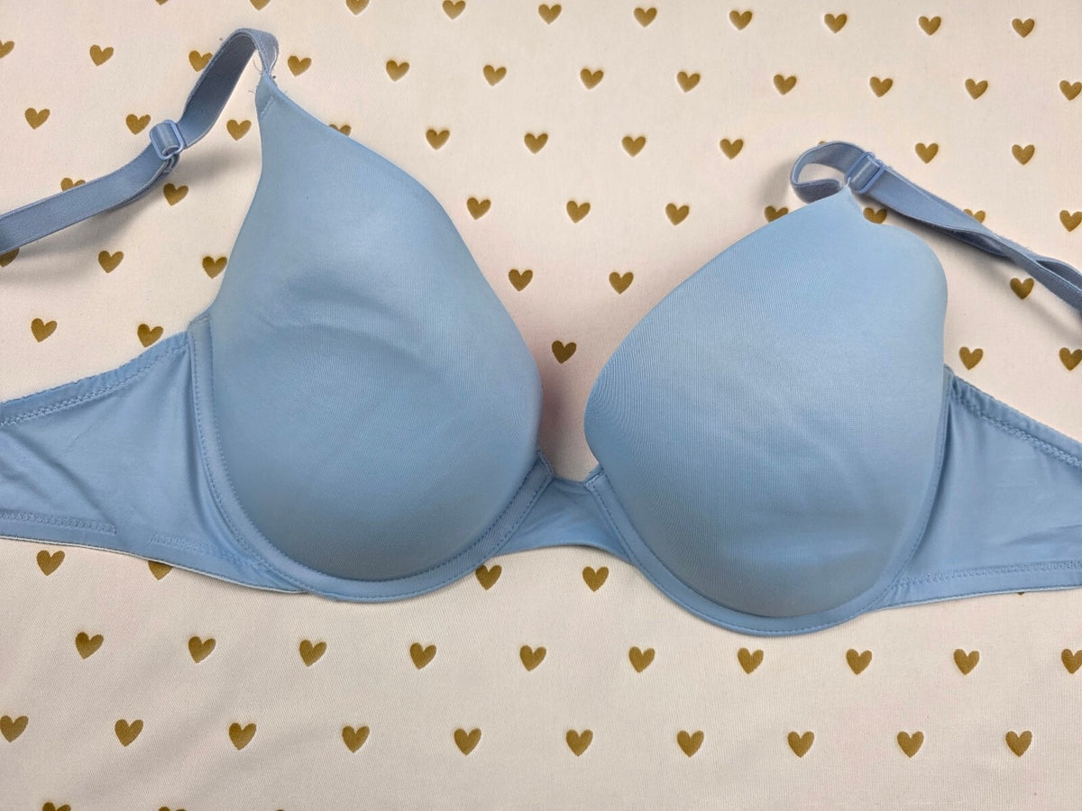 Victorias Secret PInk Blue Wear Everywhere Push Up Bra 32DD