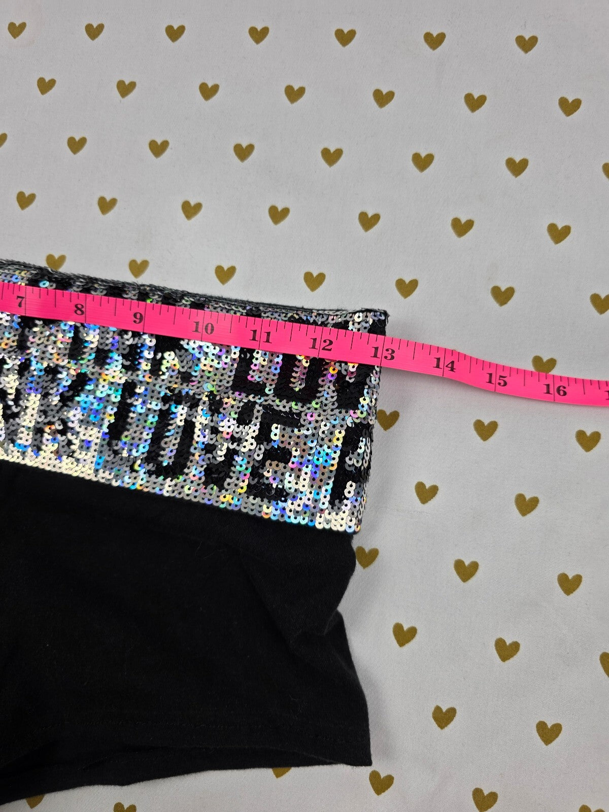 Victorias Secret PINK Foldover FASHION SHOW BLING SHORTS 2013 Yoga XS CUTE