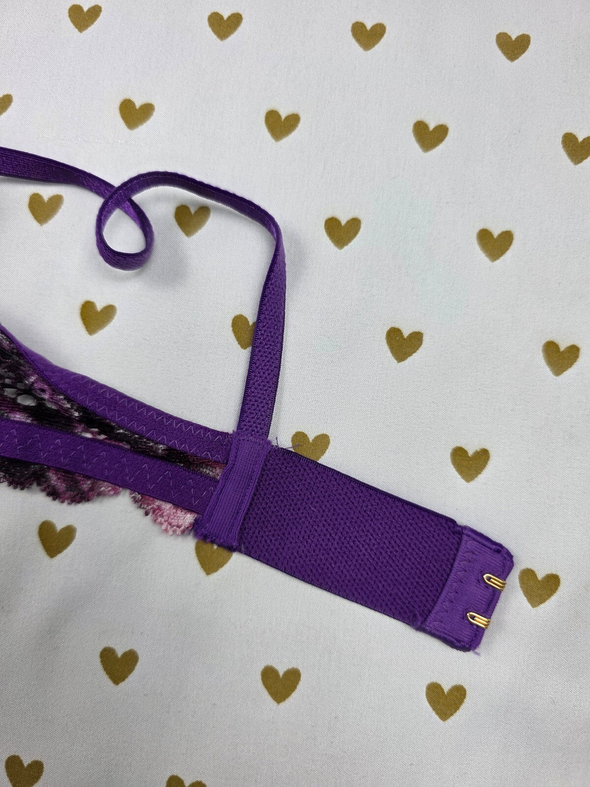 Victorias Secret Vintage Zebra y2k Push Up Purple Bra 34A