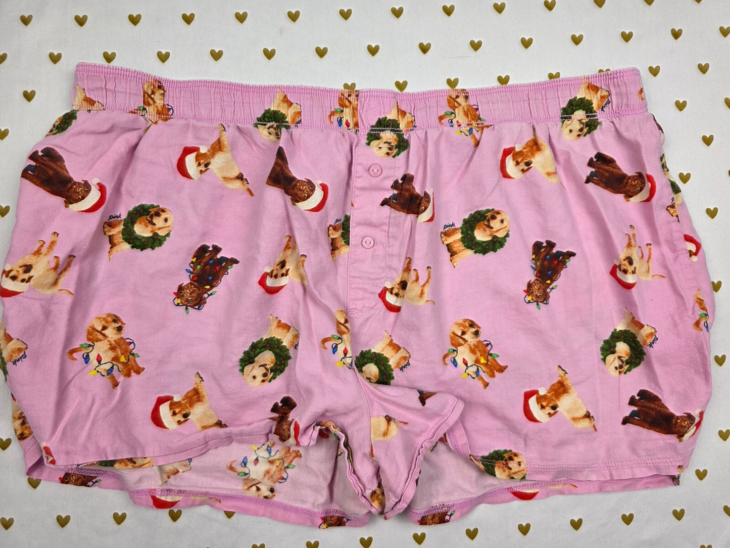 Victorias Secret PINK DOGS cute XL Sleep Shorts Boxers Pajama Bottoms