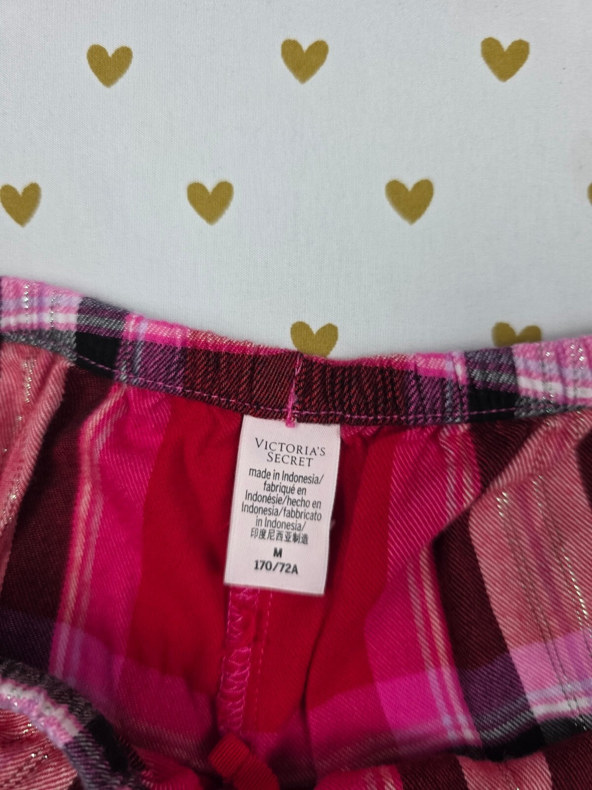 Victorias Secret Red Plaid Medium Sleep Shorts Boxers Pajama Bottoms