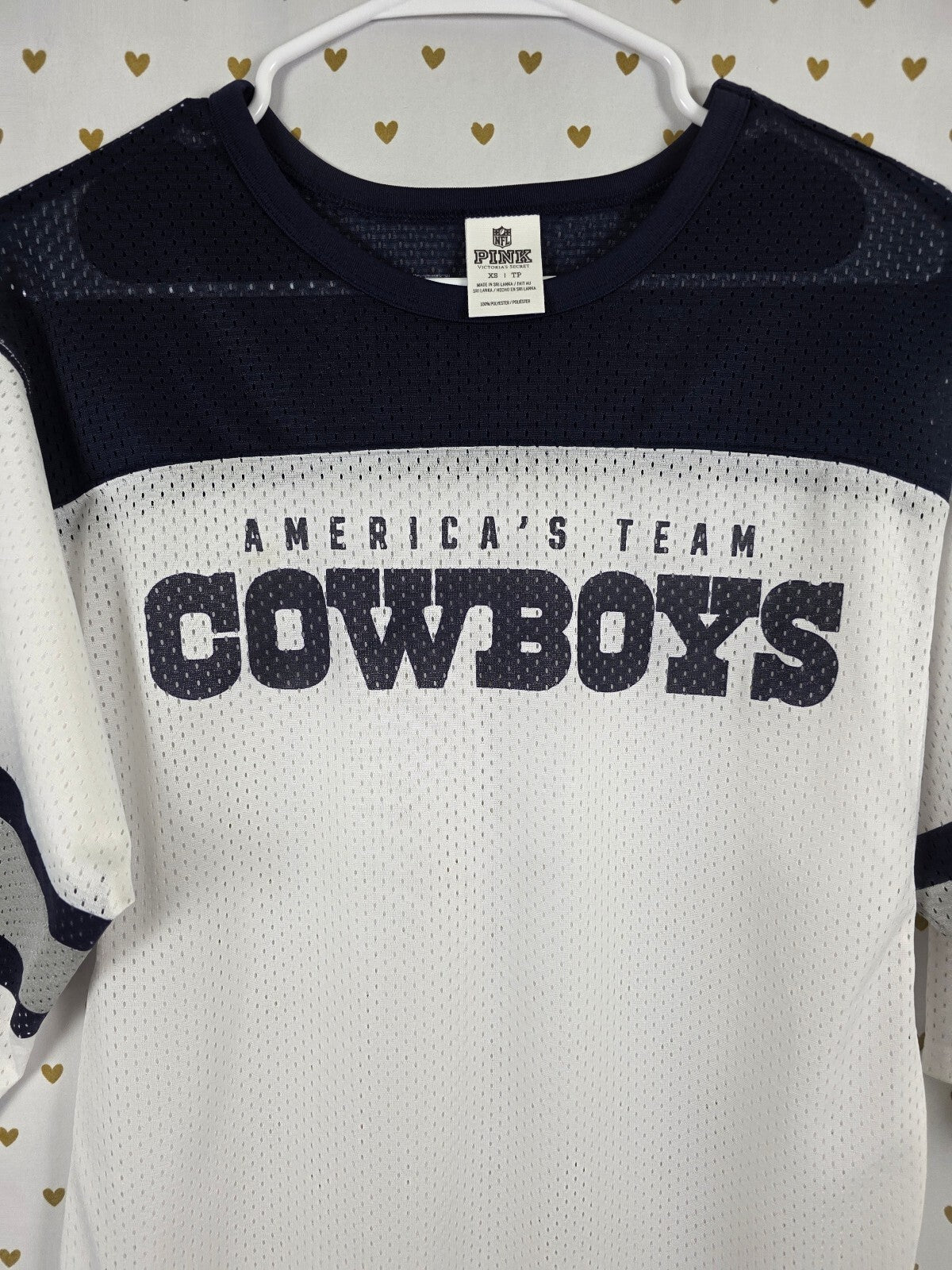 VS PINK Dallas Cowboys Jersey XS NFL America's Team Mesh Football Shirt