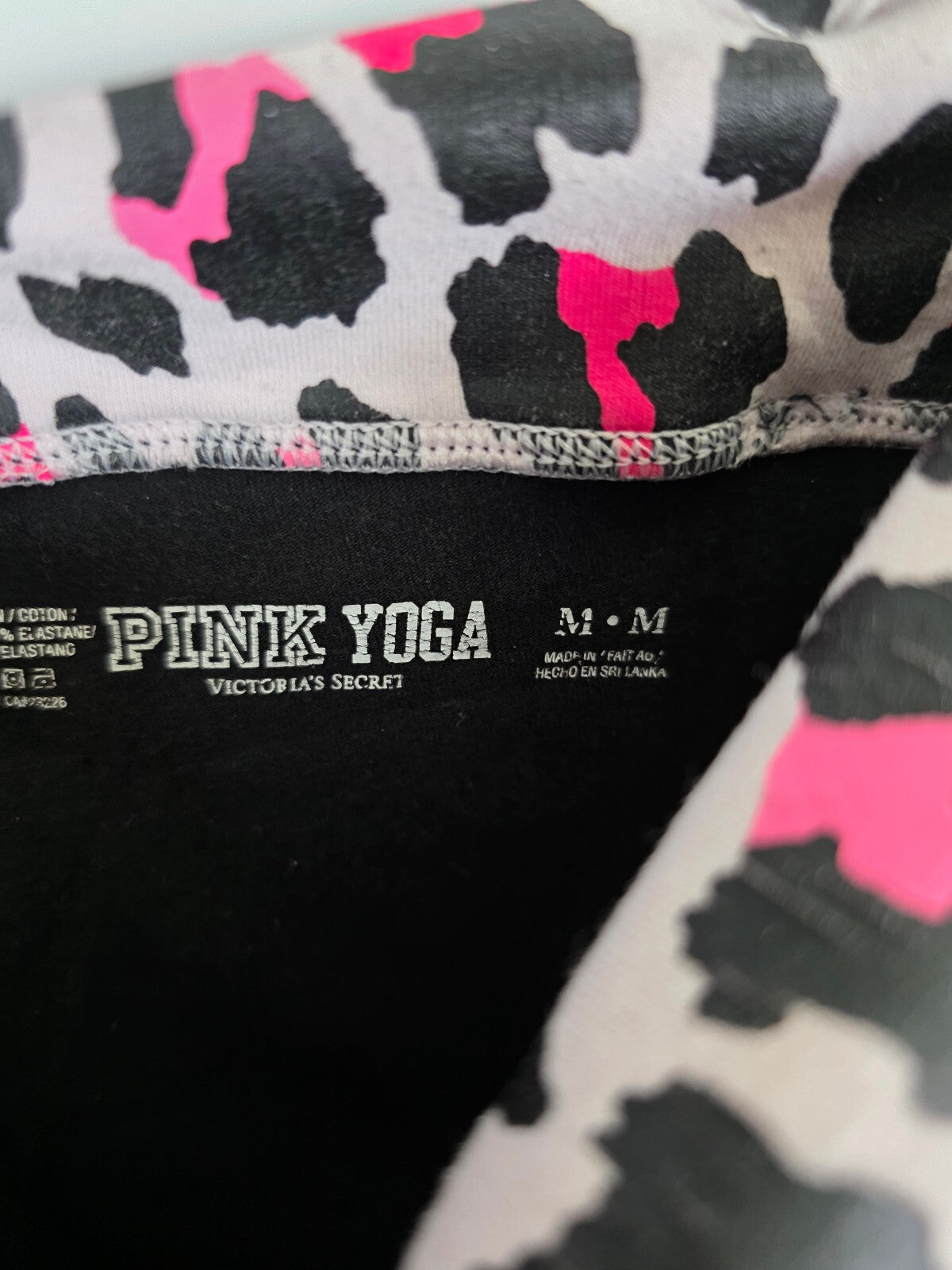 Victorias Secret PINK Leopard Cheetah Vintage Y2k Foldover Yoga Pants MEDIUM