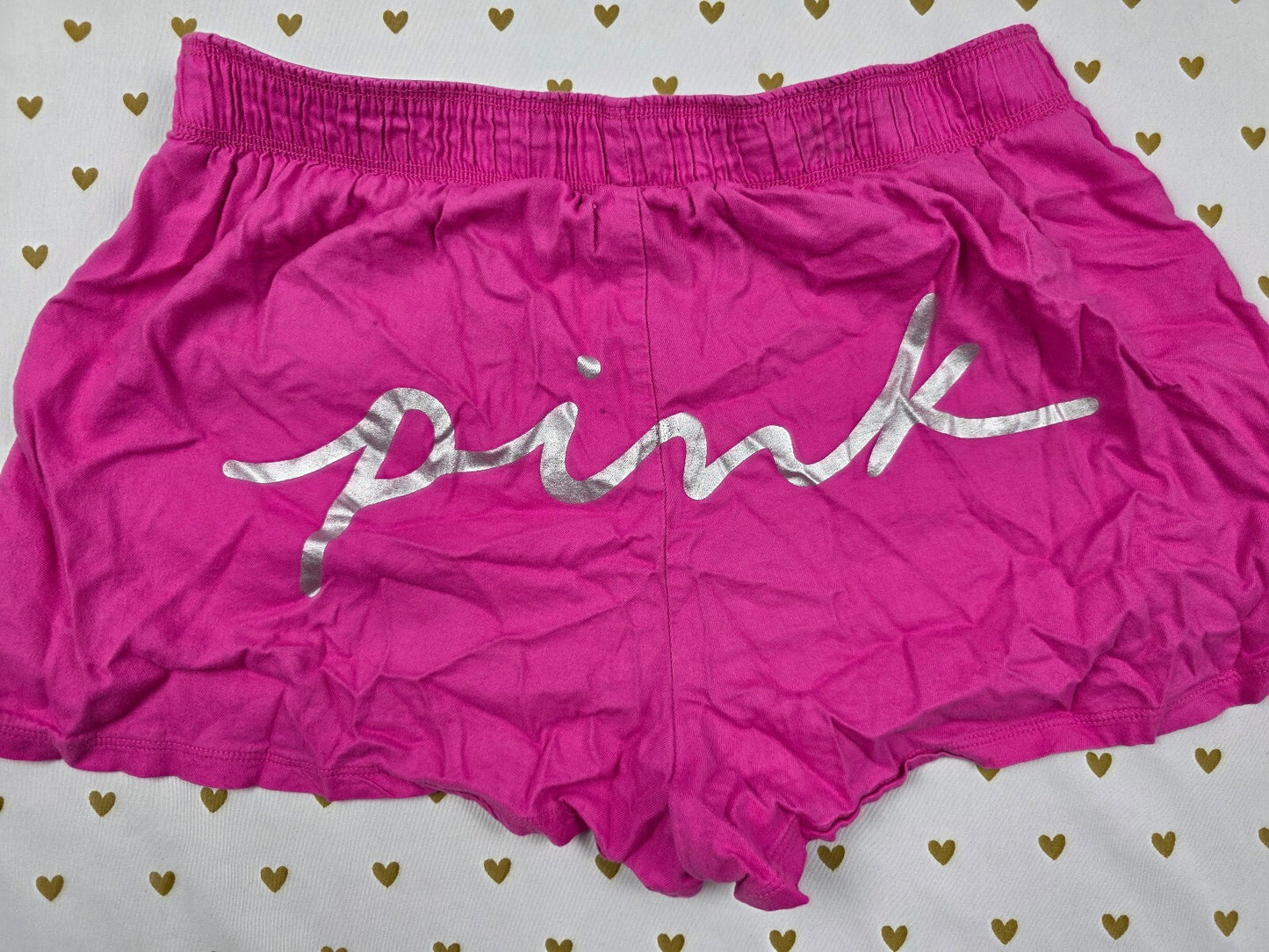 Victorias Secret PINK Logo butt SMALL  Sleep Shorts Boxers Pajama Bottoms