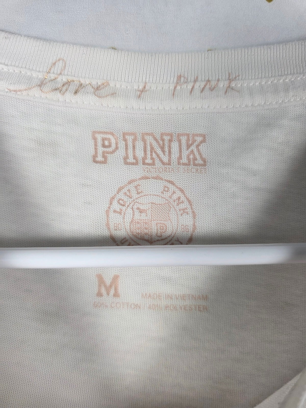 Victorias Secret PINK Vintage Bling Beach Club 86 Tee shirt Y2k Medium