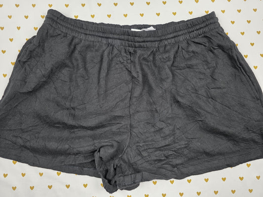 Victorias Secret PINK Black NEW NWT Logo sweat Shorts Bottoms 2XL XXL
