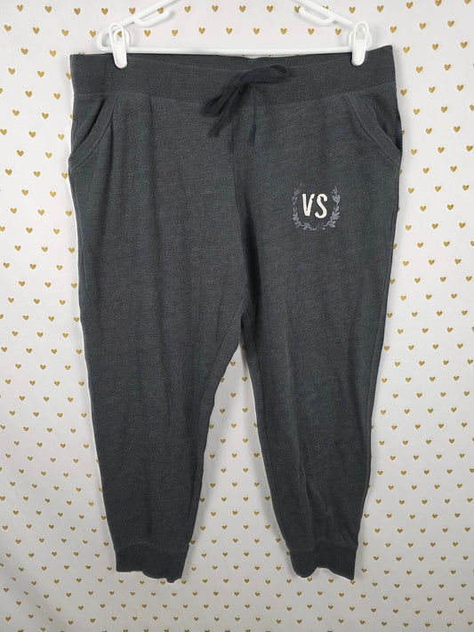 Victorias Secret Sweats Grey Tapered Joggers Sweatpants XL
