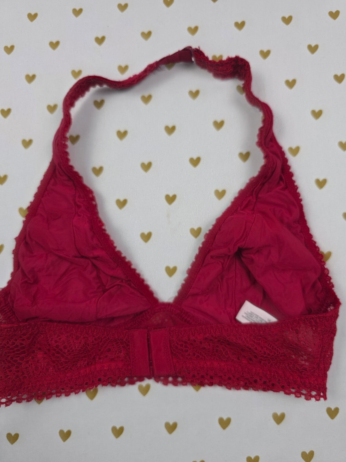 Victorias Secret Red Halter XS Bralette Bra Top Tank