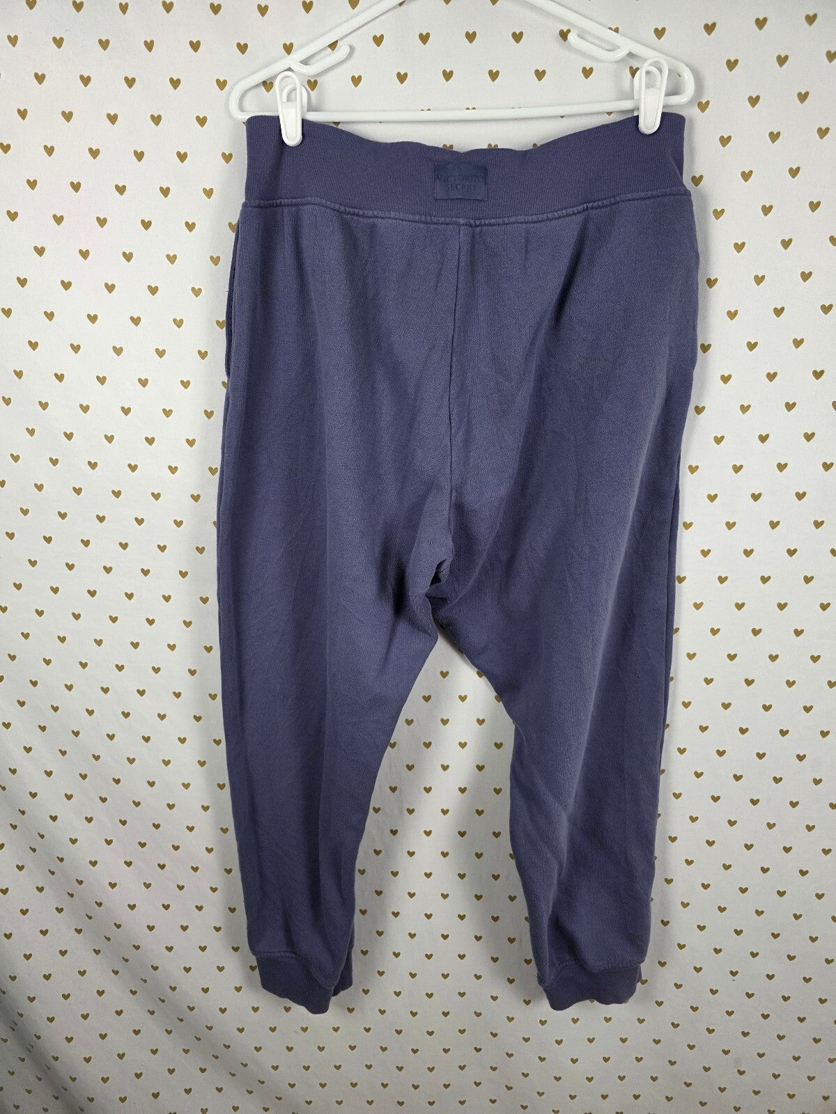 Victorias Secret Lace front sweats sweatpants Grey Tapered Joggers XL