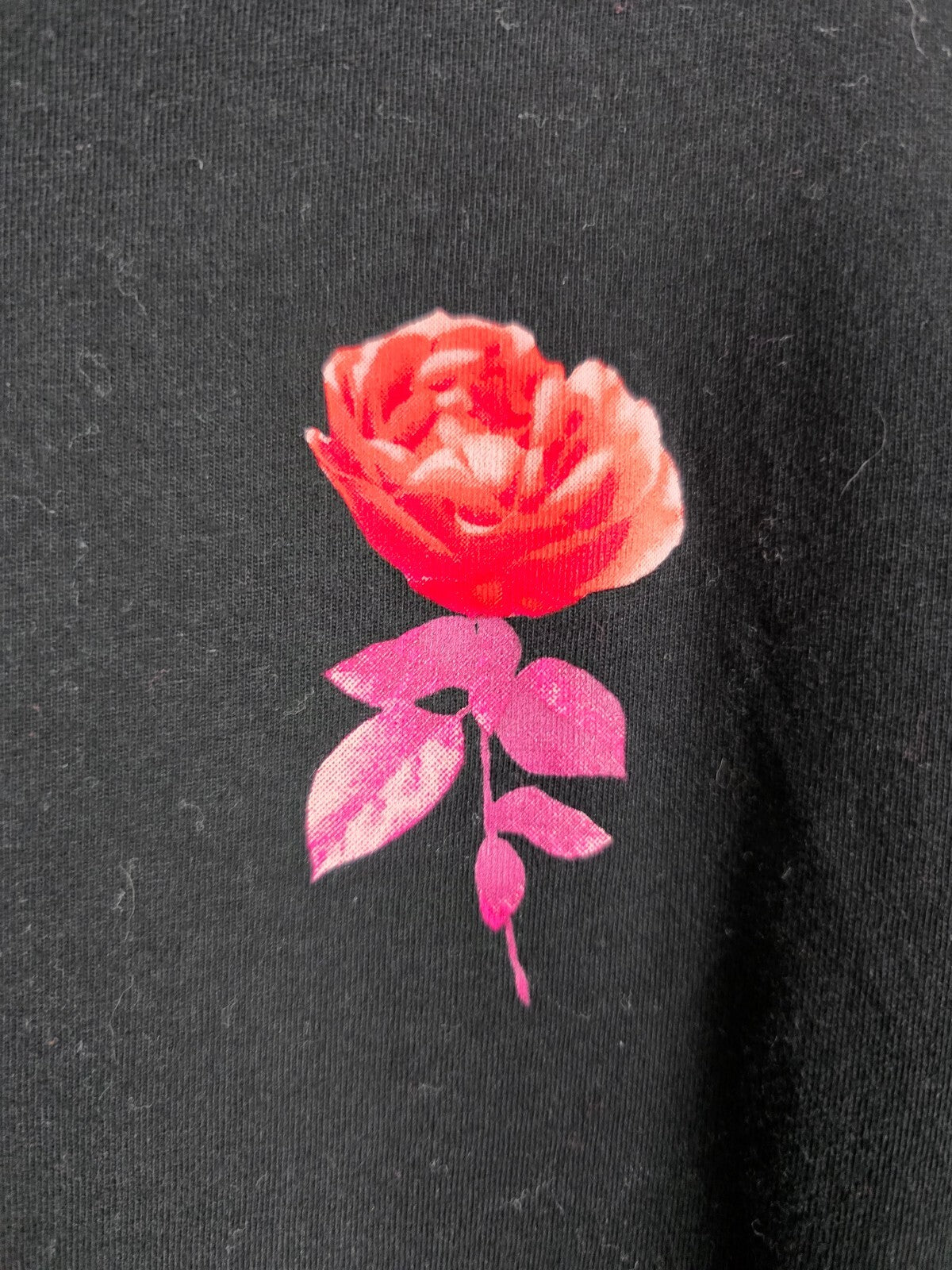 Victorias Secret PINK Rose BLING Sequined Logo XL Long Sleeve Tee shirt