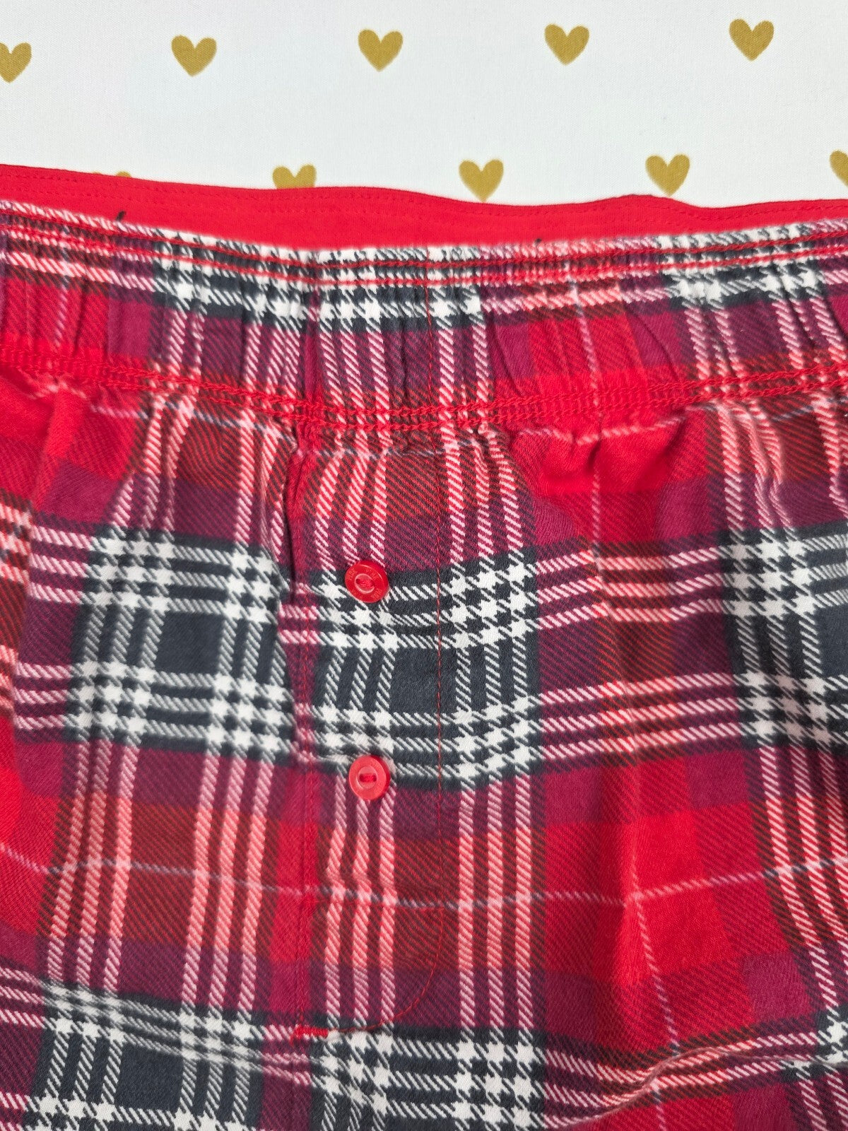 Victorias Secret PINK  Plaid Logo Butt Small Sleep Shorts Boxers Pajama Bottoms