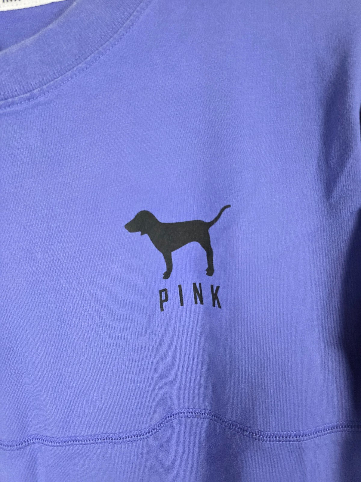 Victorias Secret PINK Leopard Cheetah Campus Oversized Logo Tee shirt Long XS